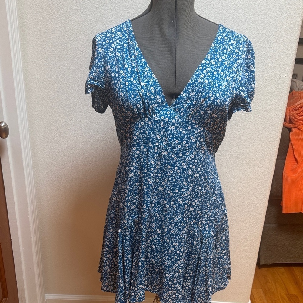 Princess Polly Blue Floral Mini Dress